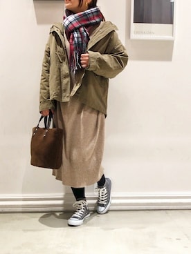「SHARE PARK（シェアパーク）のアイテム」を使った、SHARE PARKさん（レディース・157cm）の冬コーディネート