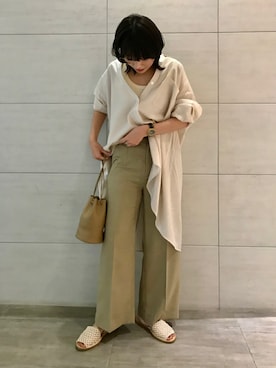 「SHARE PARK（シェアパーク）のアイテム」を使った、SHARE PARKさん（レディース・156cm）の春コーディネート