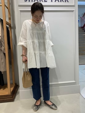 「SHARE PARK（シェアパーク）のアイテム」を使った、SHARE PARKさん（レディース・148cm）の夏コーディネート