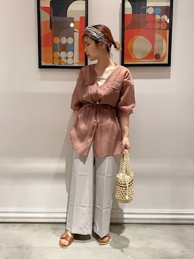 「SHARE PARK（シェアパーク）のアイテム」を使った、SHARE PARKさん（レディース・162cm）の夏コーディネート