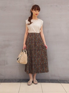 「SHARE PARK（シェアパーク）のアイテム」を使った、SHARE PARKさん（レディース・159cm）の夏コーディネート