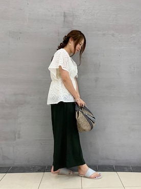 「SHARE PARK（シェアパーク）のアイテム」を使った、SHARE PARKさん（レディース・164cm）の夏コーディネート