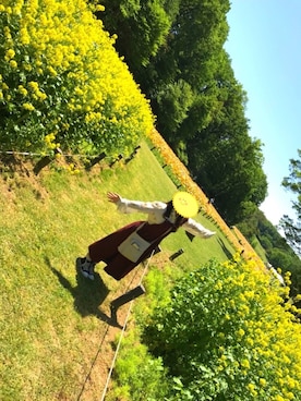 「Grimoire（グリモワール）のアイテム」を使った、Harukaさん（レディース・151cm）の春コーディネート