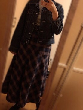 「秋のマイ旬スタイル」｜「アイテム（デニムジャケット）」を使った、Mnさん（レディース・160cm）の秋コーディネート