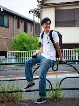「orslow」｜「アイテム（スリッポン）」を使った、すけさん（メンズ・171cm）の秋コーディネート