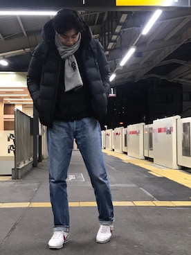 「orslow」｜「アイテム（その他アウター）」を使った、すけさん（メンズ・171cm）の冬コーディネート