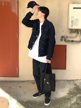 「アイテム（スリッポン）」を使った、すけさん（メンズ・171cm・20代）の春コーディネート