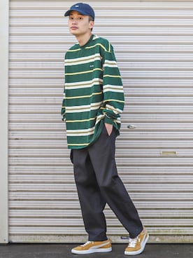 「Lee（リー）のアイテム（キャップ）」を使った、すけさん（メンズ・171cm）の春コーディネート