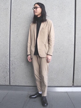 「ユナイテッドアローズ」｜「アイテム（その他シューズ）」を使った、甲斐　龍太郎さん（メンズ・178cm）の冬コーディネート