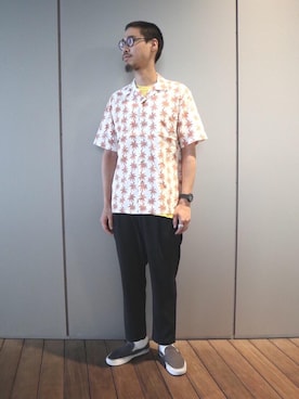 「グリーンレーベルリラクシング」｜甲斐　龍太郎さん（メンズ・178cm）の夏コーディネート