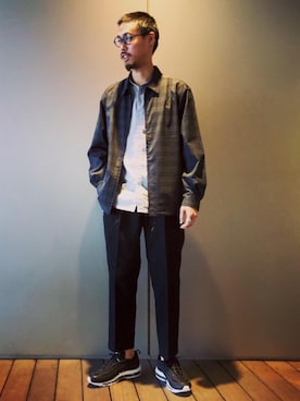 「ユナイテッドアローズ」｜「アイテム（ブルゾン）」を使った、甲斐　龍太郎さん（メンズ・178cm）の春コーディネート