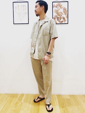 「グリーンレーベルリラクシング」｜甲斐　龍太郎さん（メンズ・178cm）の夏コーディネート