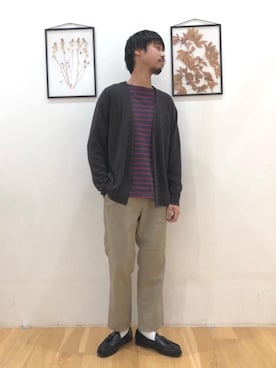 「グリーンレーベルリラクシング」｜甲斐　龍太郎さん（メンズ・178cm）の秋コーディネート