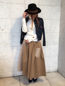 「タートル」｜「アイテム（帽子）」を使った、Ayakaさん（レディース・161cm）の春コーディネート