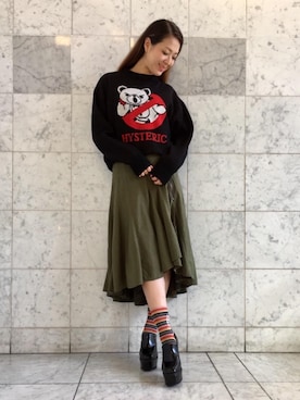 HYSTERIC GLAMOUR(ヒステリックグラマー)の「サイドジップ巻スカート