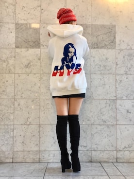 「ショーパン」｜「アイテム（ニットキャップ/ビーニー）」を使った、Ayakaさん（レディース・161cm）の秋コーディネート
