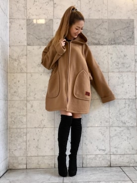 「HYSTERIC GLAMOUR（ヒステリックグラマー）のアイテム（モッズコート）」を使った、Ayakaさん（レディース・161cm）の秋コーディネート
