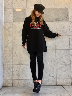 HYSTERIC GLAMOURのキャスケットを使った人気ファッション