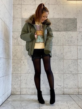 「N2B」｜「アイテム（ブルゾン）」を使った、Ayakaさん（レディース・161cm）の秋コーディネート