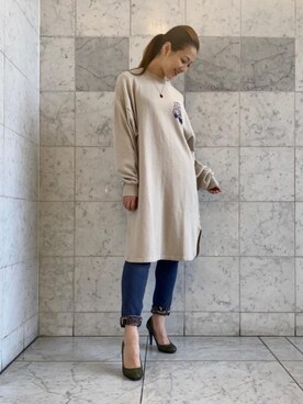 「ロックコーデ」｜「アイテム（ワンピース/ドレス）」を使った、Ayakaさん（レディース・161cm）の秋コーディネート