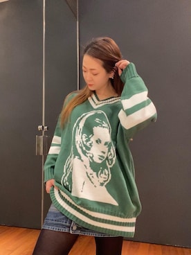 「ﾋﾞｯｸﾞｼﾙｴｯﾄ」｜「アイテム（スカート）」を使った、Ayakaさん（レディース・161cm）の冬コーディネート