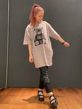 「パーカーワンピ」｜Ayakaさん（レディース・161cm）の夏コーディネート