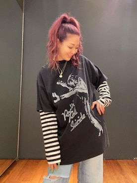 「ﾋﾞｯｸﾞｼﾙｴｯﾄ」｜「アイテム（パンツ）」を使った、Ayakaさん（レディース・161cm）の秋コーディネート