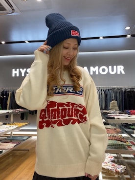 「ニットキャップ」｜「アイテム（キャップ）」を使った、Ayakaさん（レディース・161cm）の秋コーディネート