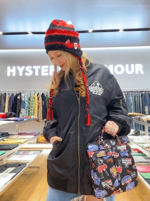 HYSTERIC GLAMOUR タイガーストライプ ヘルメットバッグ HYSTERIC GLAMOUR タイガーストライプ ヘルメットバッグ