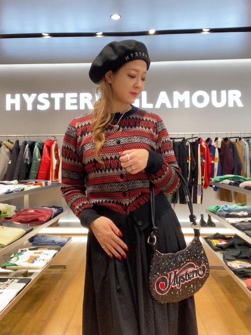 HYSTERIC GLAMOUR WRAPPED HEARTスパンコールバッグ HYSTERIC GLAMOUR - WRAPPED HEART LOGO刺繍 スパンコールバッグ