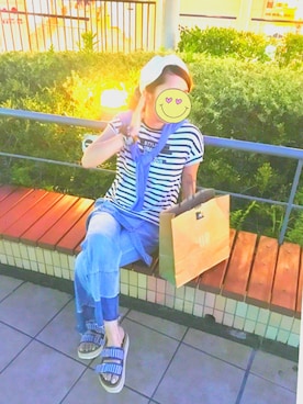 「DRWCYS（ドロシーズ）のアイテム（サロペット/オーバーオール）」を使った、rin⋆✩⑅◡̈⃝*さん（レディース・153cm）の夏コーディネート