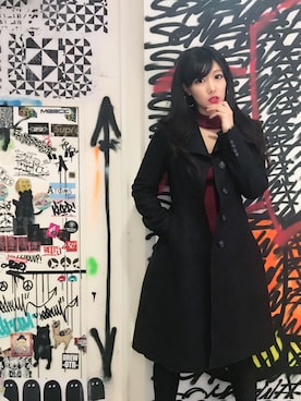 「DOLCE&GABBANA（ドルチェアンドガッバーナ）のアイテム（ジャケット/アウター）」を使った、滝沢結貴さん（レディース・166cm）の冬コーディネート