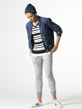 「jackrose」｜「アイテム（MA-1）」を使った、JACKROSE OFFICIALさん（メンズ・175cm）の冬コーディネート