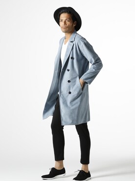 「jackrose」｜「アイテム（チェスターコート）」を使った、JACKROSE OFFICIALさん（メンズ・175cm）の冬コーディネート