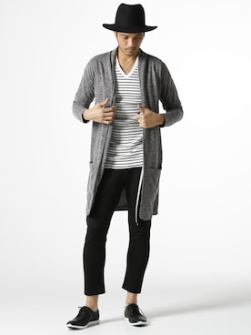 「JACKROSE（ジャックローズ）のアイテム（帽子）」を使った、JACKROSE OFFICIALさん（メンズ・175cm）の冬コーディネート