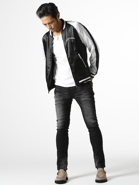 「jackrose」｜「アイテム（ブルゾン）」を使った、JACKROSE OFFICIALさん（メンズ・175cm）の冬コーディネート