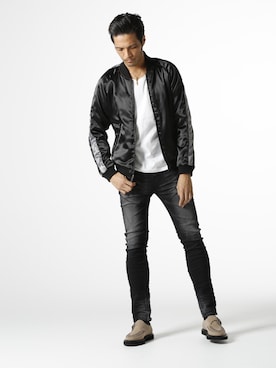 「jackrose」｜「アイテム（ブルゾン）」を使った、JACKROSE OFFICIALさん（メンズ・175cm）の冬コーディネート