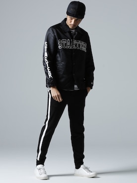 「starter」｜「アイテム（ナイロンジャケット）」を使った、JACKROSE OFFICIALさん（メンズ・175cm）の冬コーディネート
