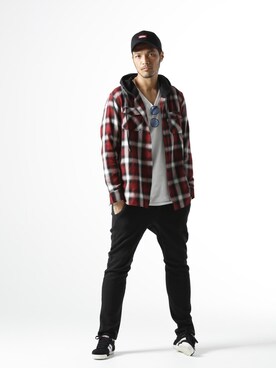 「JACKROSE（ジャックローズ）のアイテム（パンツ）」を使った、JACKROSE OFFICIALさん（メンズ・175cm）の春コーディネート