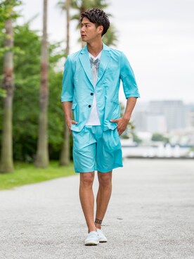 「アイテム（スリッポン）」を使った、JACKROSE OFFICIALさん（メンズ・175cm）の春コーディネート