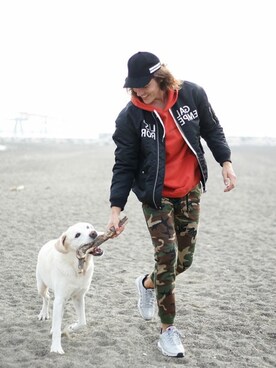 「jackrose」｜「アイテム（MA-1）」を使った、JACKROSE OFFICIALさん（メンズ・180cm）の秋コーディネート