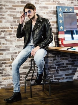 「JACKROSE（ジャックローズ）のアイテム（パンツ）」を使った、JACKROSE OFFICIALさん（メンズ・175cm）の冬コーディネート