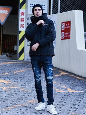 「jackrose」｜「アイテム（ダウンジャケット/コート）」を使った、JACKROSE OFFICIALさん（メンズ・183cm）の冬コーディネート