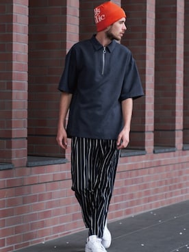 「JACKROSE（ジャックローズ）のアイテム（パンツ）」を使った、JACKROSE OFFICIALさん（メンズ・182cm）の春コーディネート