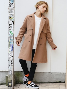 「Luv maison（ラブメゾン）のハイパーストレッチタイトスキニーデニム（デニムパンツ）」を使った、JACKROSE OFFICIALさん（メンズ・175cm）の秋コーディネート