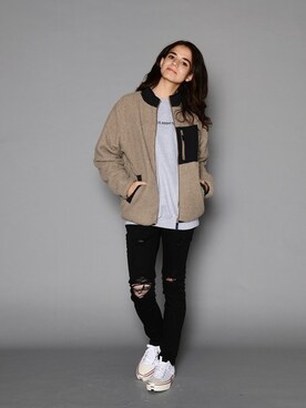 「jackrose」｜「アイテム（ブルゾン）」を使った、JACKROSE OFFICIALさん（レディース・170cm）の秋コーディネート