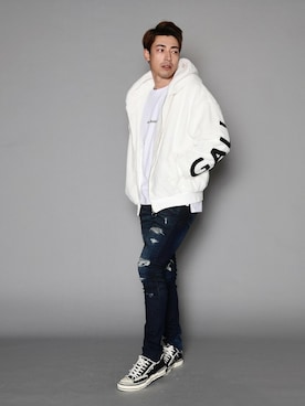 「jackrose」｜「アイテム（ブルゾン）」を使った、JACKROSE OFFICIALさん（メンズ・183cm）の冬コーディネート