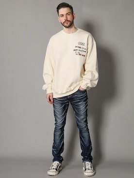 「JACKROSE（ジャックローズ）のアイテム（パンツ）」を使った、JACKROSE OFFICIALさん（メンズ・180cm）の冬コーディネート