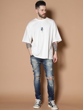 「JACKROSE（ジャックローズ）のアイテム（パンツ）」を使った、JACKROSE OFFICIALさん（メンズ・180cm）の春コーディネート