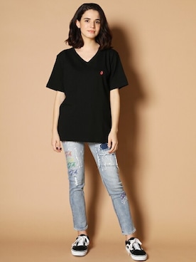 「GALLIS ADDICTION（ガリスアディクション）のアイテム」を使った、JACKROSE OFFICIALさん（レディース・170cm）の夏コーディネート